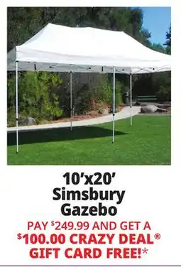 Ocean State Job Lot Simsbury 10' x 20' One-Touch Pop-Up Gazebo offer