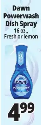 Ocean State Job Lot Dawn Platinum Plus Power wash Dish Spray 16 oz offer