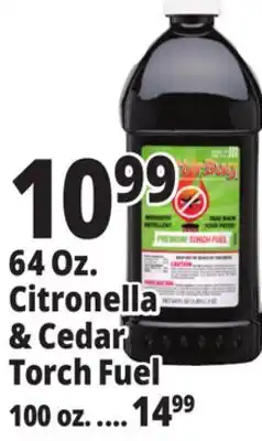 Ocean State Job Lot Scatter Bug Citronella & Cedar Torch Fuel 100 oz offer