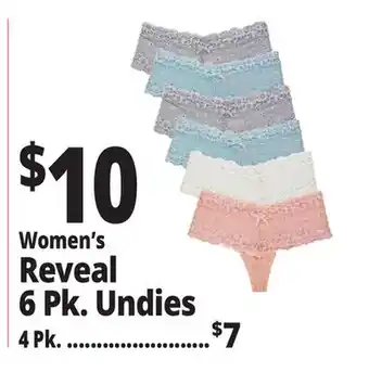 Ocean State Job Lot Women's Reveal 6 Pk. Undies offer