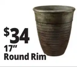 Ocean State Job Lot Resin Planter Brown 17 x 19 offer