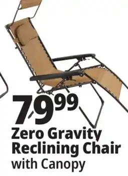Ocean State Job Lot Oversized Zero Gravity Chair with Canopy Tan offer