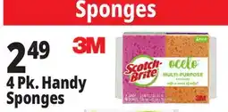 Ocean State Job Lot Scotch-Brite Ocelo Multi-Purpose 3M Sponges 4 Count offer