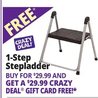 Ocean State Job Lot Cosco 1-Step Folding Step Stool offer