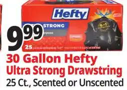 Ocean State Job Lot 30 Gallon Hefty Ultra Strong Drawstring offer