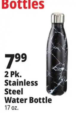 Ocean State Job Lot 2 Pk. Stainless Steel Water Bottle offer