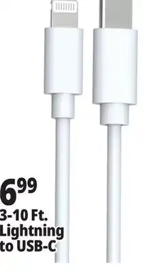 Ocean State Job Lot 3-10 Ft. Lightning to USB-C offer