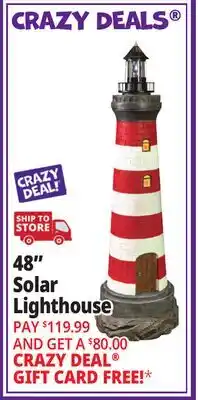 Ocean State Job Lot 48 Solar Lighthouse offer