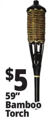 Ocean State Job Lot Patio Essentials Bamboo Torch 59 offer