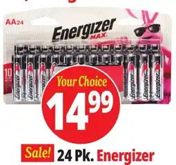 Ocean State Job Lot Energizer Max Alkaline AA Batteries 24-Pack offer
