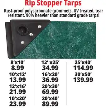 Ocean State Job Lot Rip Stopper Tarps offer