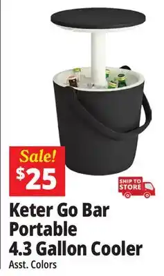 Ocean State Job Lot Keter Go Bar Portable 4.3 Gallon Cooler Graphite/Cream offer