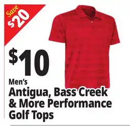 Ocean State Job Lot Men's Antigua, Bass Creek & More Performance Golf Tops offer