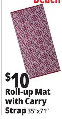 Ocean State Job Lot Roll-Up Beach Mat with Strap 35x71 offer