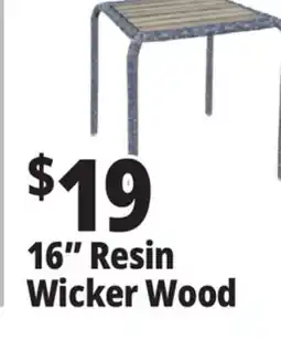 Ocean State Job Lot Outdoor Living Resin Wicker Side Table with Acacia Wood Top offer