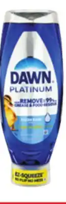 Ocean State Job Lot Dawn Platinum EZ-Squeeze Liquid Dish Detergent 24.3 oz offer
