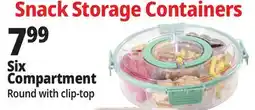 Ocean State Job Lot Round Snack Tray Food Container offer