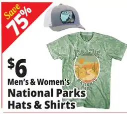Ocean State Job Lot Men's & Women's National Parks Hats & Shirts offer