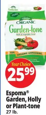 Ocean State Job Lot Espoma Garden, Holly or Plant-tone offer