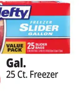Ocean State Job Lot Hefty Freezer Gallon Slider Bags 25 Count offer