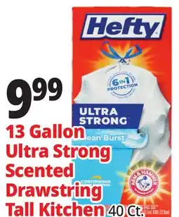 Ocean State Job Lot Hefty Ultra Strong Citrus Twist 13 Gallon Trash Bags 40 Count offer