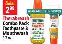 Ocean State Job Lot Therabreath Combo Pack Toothpaste & Mouthwash offer