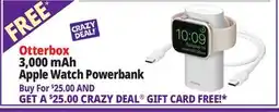 Ocean State Job Lot OtterBox 2 in 1 Power Bank with Apple Watch Charger Silver offer