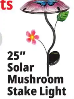 Ocean State Job Lot Outdoor Living Accents Solar Mushroom Stake Light 25 offer