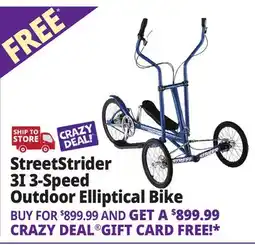 Ocean State Job Lot StreetStrider 3i Outdoor Elliptical Bike Blue offer