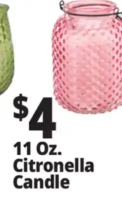 Ocean State Job Lot Glass Citronella Candle 11 oz offer