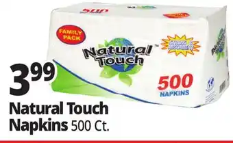 Ocean State Job Lot Natural Touch Family Pack 1-Ply Paper Luncheon Napkins 500-count offer