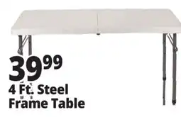 Ocean State Job Lot Enduro 4' Steel Frame Folding Table offer