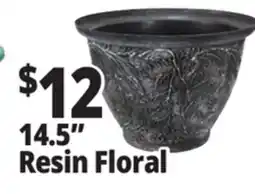 Ocean State Job Lot Floral Resin Planter 14.5 offer