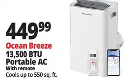 Ocean State Job Lot Ocean Breeze 13 500 BTU Portable Air Conditioner offer