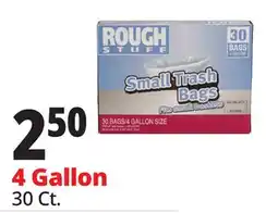 Ocean State Job Lot Rough Stuff 4 Gal Small Trash Bags 30 Count offer