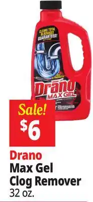 Ocean State Job Lot Drano Max Gel Clog Remover offer