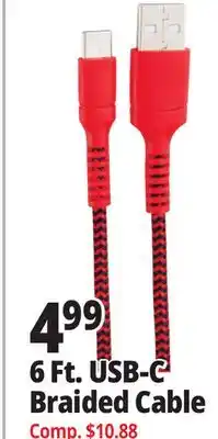 Ocean State Job Lot TechBunch USB Type-C Charging Cable 6' offer