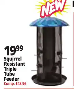 Ocean State Job Lot Squirrel Resistant Triple Tube Feeder offer
