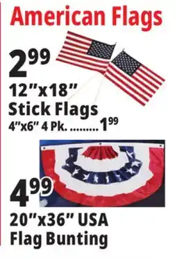 Ocean State Job Lot 2-Pack American Flag 12 x 18 offer