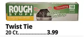 Ocean State Job Lot Rough Stuff 30 Gal Outdoor Trash Bags 20 Count offer