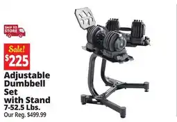 Ocean State Job Lot Echelon Adjustable Dumbbells Set with Stand 7-52.5 lbs offer