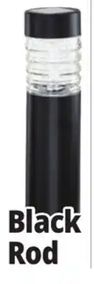 Ocean State Job Lot Outdoor Living Accents Black Solar Light Rod 15 offer