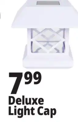 Ocean State Job Lot Deluxe Solar Post Cap Light White Finish offer