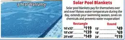Ocean State Job Lot Solar Pool Blankets offer