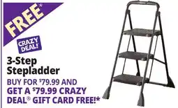 Ocean State Job Lot Cosco 3-Step Folding Step Stool with Top Cap Black offer
