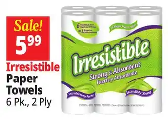 Ocean State Job Lot Irresistible Paper Towels 6 Count offer