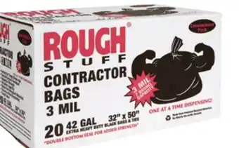 Ocean State Job Lot Rough Stuff 42 Gal Contractor Trash Bags 20 Count offer