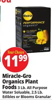 Ocean State Job Lot Miracle-Gro Performance Organics All Purpose Plant Nutrition 3 lbs offer