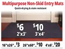 Ocean State Job Lot Multipurpose Non-Skid Entry Mats offer