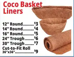 Ocean State Job Lot Coco Basket Liners offer